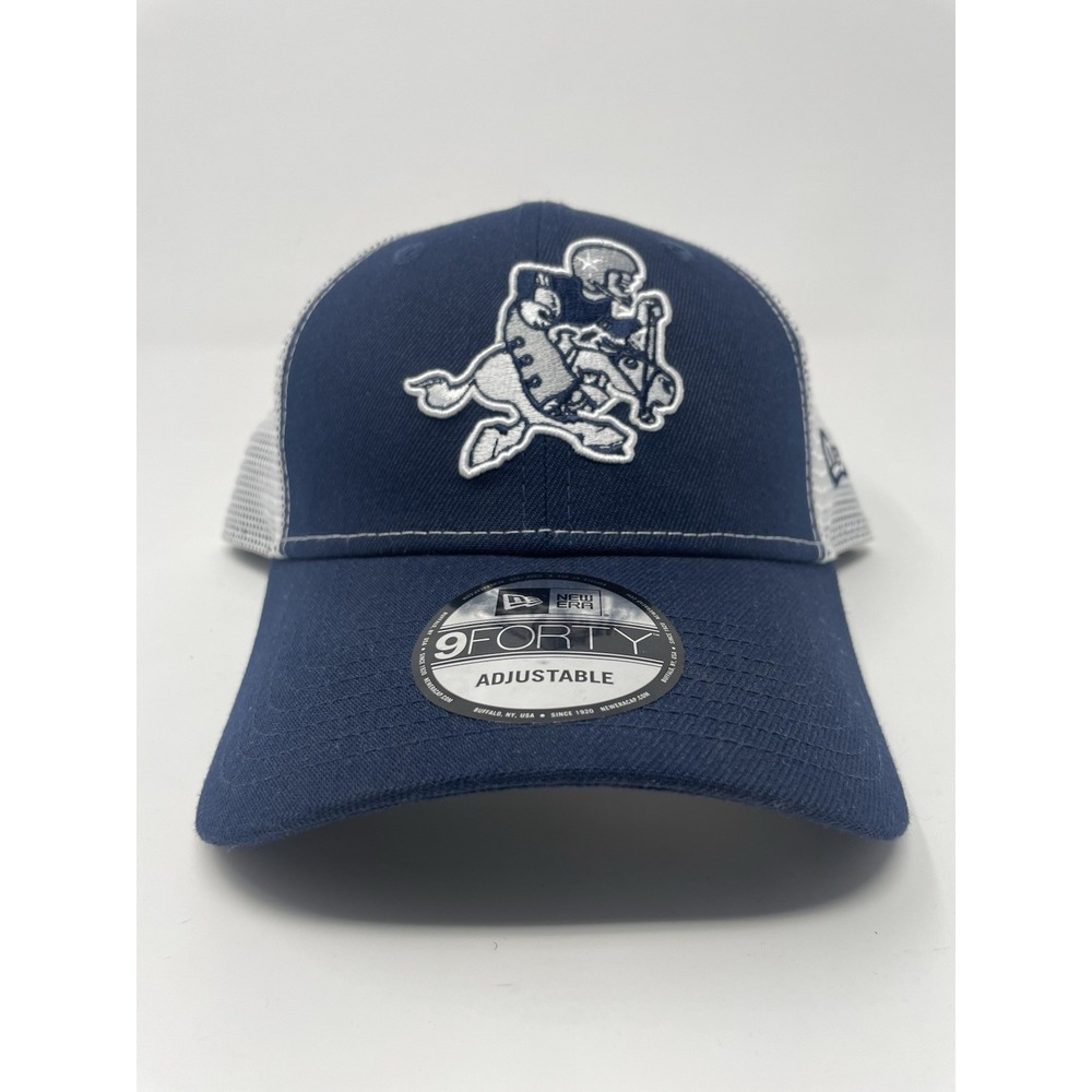Dallas Cowboys New Era 9Forty Snapback Hat Retro Joe‎ Logo Mesh Trucker Cap Blue